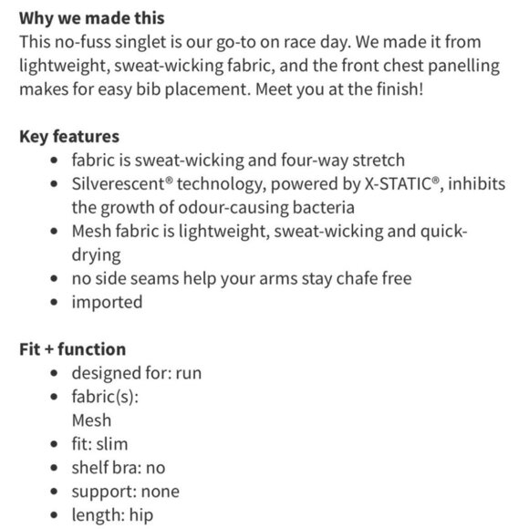 Lululemon Pedal To The Medal Singlet Tank Top Silver Fox / Angel Wing - Picture 12 of 12